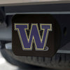 University of Washington Black Metal Hitch Cover - 3D Color Emblem