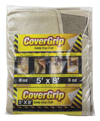 CoverGrip 5 ft. W X 8 ft. L X 1.5 mil 8 oz Safety Canvas Drop Cloth 1 pk