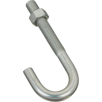 2195BC 3/8â€ x 3-3/4â€ J Bolt - Zinc Plated