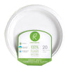 Repurpose Rpr.Bp920.Mp12 9 100% Compostable Plant-Based Bagasse White Plates 20 Count