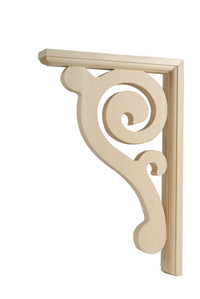 Waddell 12 in. H X 8 in. L Prefinished Brown Hardwood Decorative Bracket