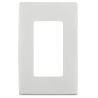 Leviton White 1 gang Plastic Decorator Screwless Wall Plate 1 pk