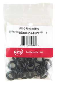 Danco 0.56 in. D X 0.31 in. D Rubber O-Ring 20 pk