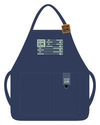 Open Road Brands Butcher Baker BBQ Maker BBQ Flag Apron Canvas (Pack of 4)