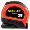 STANLEY LeverLock 25 ft. L X 1 in. W Tape Measure 1 pk