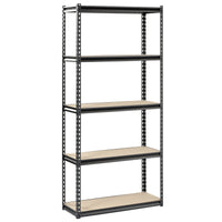 Edsal Black Steel Muscle Rack Adjustable Shelving Unit 1750 lbs. Capacity 72 H x 34 W x 14 D in.