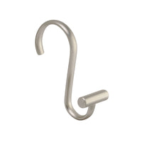 InterDesign 76752 1" X 1.75" X 2.75" Satin T-Bar Shower Curtain Hooks (Pack of 4)