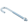 Hampton Medium Zinc-Plated Silver Zinc 1.1875 in. L J-Bolt 150 lb. 1 pk (Pack of 10)