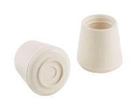 Shepherd Rubber Leg Tip White Round 1-1/2 in. W 2 pk (Pack of 6)