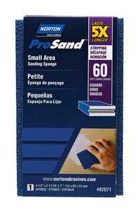 Norton ProSand 4.5 in. L X 2.69 in. W X 1 in. 60 Grit Coarse Small Area Sanding Sponge