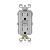 Leviton 15 amps 125 V Duplex Gray GFCI Outlet 5-15R 1 pk