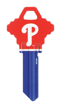 Hillman MLB Philadelphia Phillies House/Office Key Blank 68 SC1 Single sided (Pack of 6)