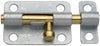 National Hardware 3 in. L Galvanized Brass/Steel Barrel Bolt 1 pk