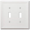 Amerelle White 1 gang Steel Toggle Wall Plate 1 pk