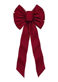 Holiday Trims Christmas Bow Bow Burgundy Velvet 10 inch 1 pk (Pack of 12)