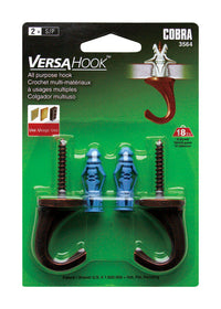 Cobra VersaHook Bronze Brown Self-Drilling Zinc All Purpose Hanger 20 lbs. Capacity (Pack of 5)