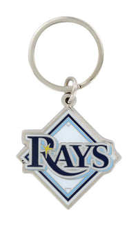 Hillman Tampa Bay Rays Metal Silver Decorative Key Chain (Pack of 3)