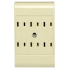 Leviton C21-49687-00I Ivory Six Outlet Plug-In Outlet Adapter