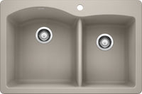 Diamond 1-3/4 Bowl Dual Mount - Concrete Gray