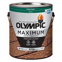 Olympic Maximum Solid Color Tintable Semi-Gloss White Base 2 Base 2 Acrylic Latex Stain and Sealant (Pack of 4)