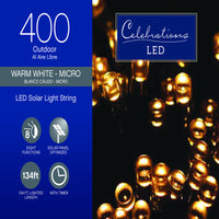 Celebrations LED Micro/5mm Clear/Warm White 400 ct String Christmas Lights 134 ft. (Pack of 4)