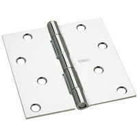 National Hardware 4 in. L Polished Chrome Door Hinge (Pack of 15)