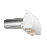 Dundas Jafine ProMax 4 in. D White Aluminum/Plastic Wall Exhaust Hood