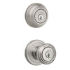 Kwikset Cameron Satin Nickel Knob and Single Cylinder Deadbolt 1-3/4 in.