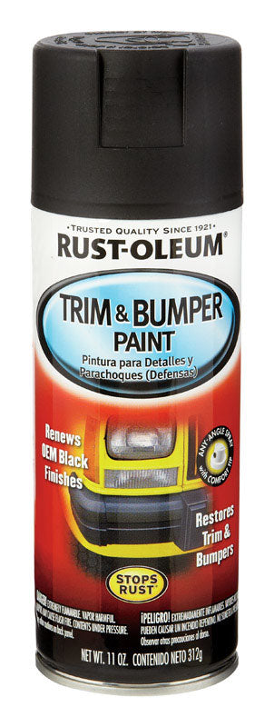 Rust-Oleum Black Matte Trim and Bumper Spray Paint 11 oz.