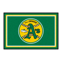 MLB - Oakland Athletics Retro Collection 4ft. x 6ft. Plush Area Rug - (1981)