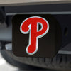 MLB - Philadelphia Phillies Black Metal Hitch Cover - 3D Color Emblem