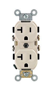 Leviton 20 amps 125 V Duplex Light Almond Outlet 5-20R 1 pk