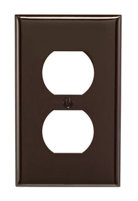 Leviton Brown 1 gang Nylon Duplex Wall Plate 1 pk