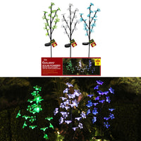 Alpine Solalris Multicolored Plastic 38 in. H Flowering Tree Branch Solar Garden Stake (Pack of 6)