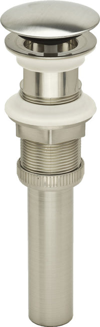 PF WaterWorks DecoDrain Brushed Nickel Plated Plastic Umbrella Cap Push Pop-Up Drain 1.25 Dia. in.