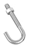 National Hardware Zinc-Plated Silver Steel 3 in. L J-Bolt 160 lb (Pack of 10)