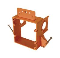 Cantex Square PVC 2 gang Junction Box Orange