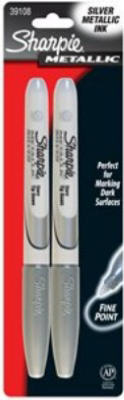 Sharpie Metallic Silver Fine Tip Permanent Marker 2 pk (Pack of 6)