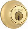 Kwikset SmartKey Polished Brass Metal Deadbolt