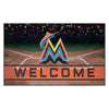 MLB - Miami Marlins Rubber Door Mat - 18in. x 30in.