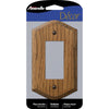 Amerelle Country Brown 1 gang Wood Decorator Wall Plate 1 pk