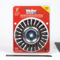 Weiler Vortec Pro 6 in. Fine Knotted Wire Wheel Brush Carbon Steel 9000 rpm 1 pc