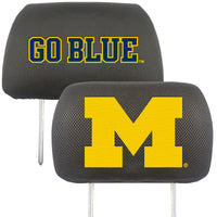 University of Michigan Embroidered Head Rest Cover Set - 2 Pieces