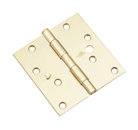 National Hardware 4 in. L Satin Brass Door Hinge (Pack of 5)