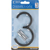 Hillman Distinctions 5 in. Black Metal Screw-On Number 3 1 pc (Pack of 3)