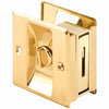 Prime-Line Polished Brass Gold Solid Brass Pocket Door Privacy Lock 1 pk