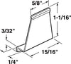 Prime-Line 0.63 in. D X 1.06 in. L Spline Channel