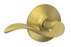 Schlage Accent Satin Brass Privacy Lever Right or Left Handed