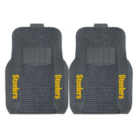 NFL - Pittsburgh Steelers Wordmark 2 Piece Deluxe Car Mat Set