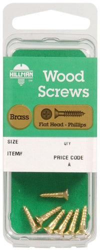 Hillman No. 12 x 1-1/2 in. L Phillips Wood Screws 2 pk (Pack of 10)